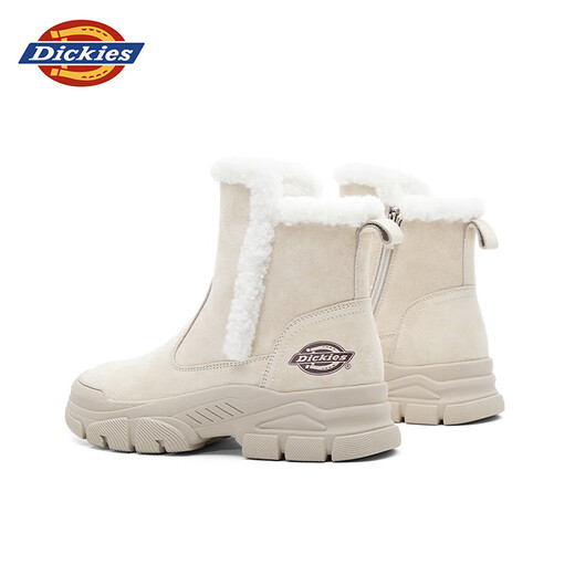 Dickies Botas de Nieve para Mujer Botas de Mujer Botas Cortas Gruesas de Terciopelo de Invierno Zapatos de algodón cálidos Botas Beige 37