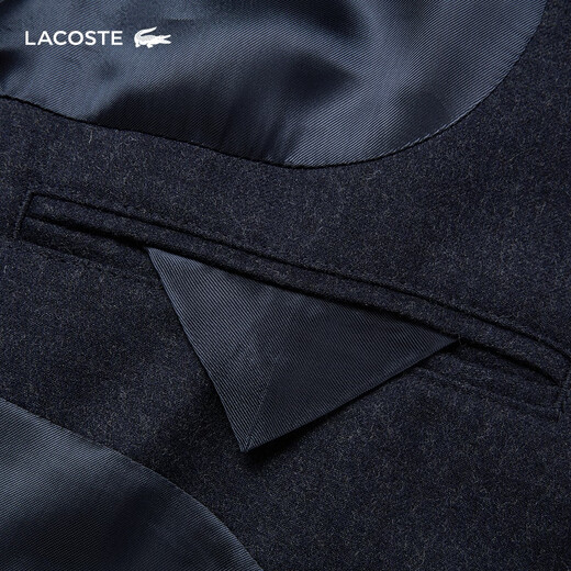 LACOSTE French Crocodile Men's 25 Autumn New Felt Wool Suit Jacket|VH9223 725/Dark Mist Blue 48 S/M