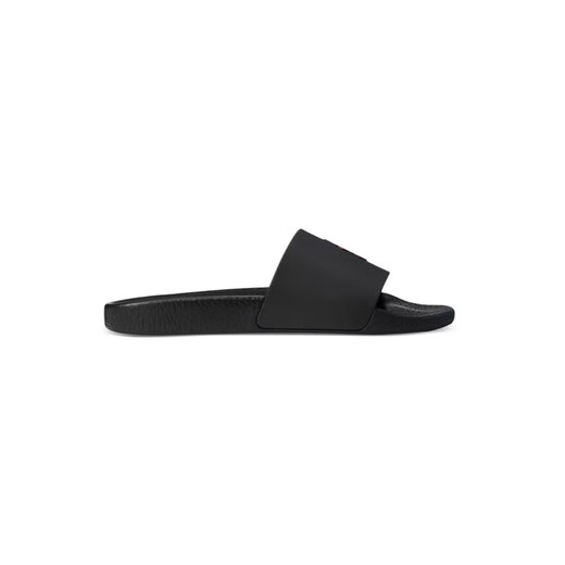 Polo Ralph Lauren Sports Men's Splapers Sandals Chaussures de plage masculines confortables et non-glissées Daily 2025 Été Nouveau 15519788 Black / Red PP (noir et rouge) 43 (US / 10)