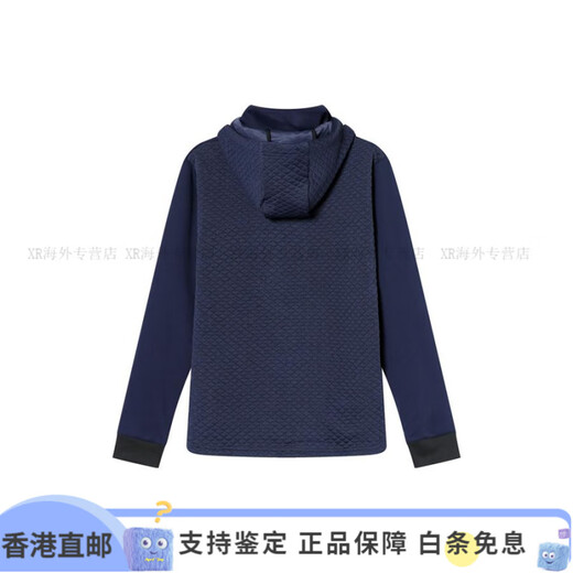 NEW BALANCE纯色拉链连帽运动夹克 男款 蓝色 蓝色 S
