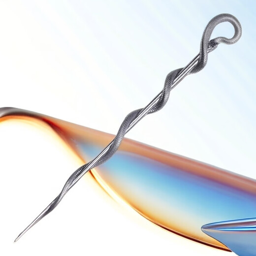 KZD Old Phoenix 999 sterling silver retro snake-shaped hairpin hair accessories black hairpin blends various fairy styles female gifts black