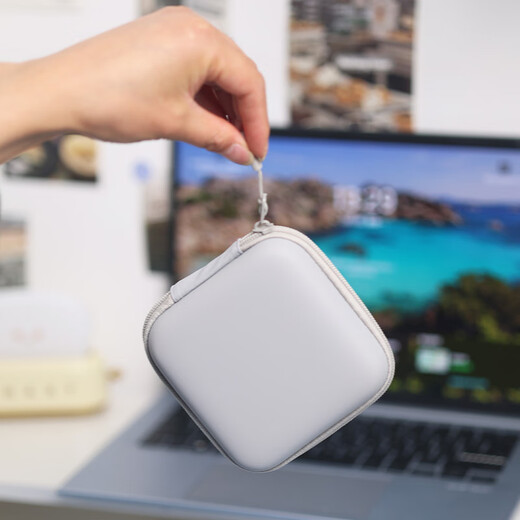 YWZR Word Machine Portable PU Waterproof Storage Bag Suitable for Baicizhan MAX Word Machine Storage Box Large Capacity with Net Pocket for Counting Word Machine Word Machine Gray PU Waterproof Suitable for Baicizhan MAX