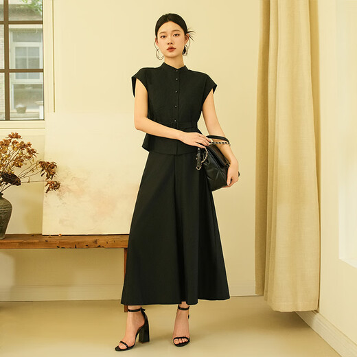 Eahchanie [Offset] Yichen 2025 Sommer Neue Hoch-T-Hose-Hosen mit hoher Drahtstil Einfache Pendelhosen für Frauen, die blaue M /160 versteckt