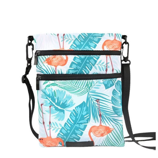 YIPIN*U Weiqiang Passport bag, neck halter, ID bag, change storage mobile phone bag, travel card bag, new printed style, sweet flamenco, all sizes