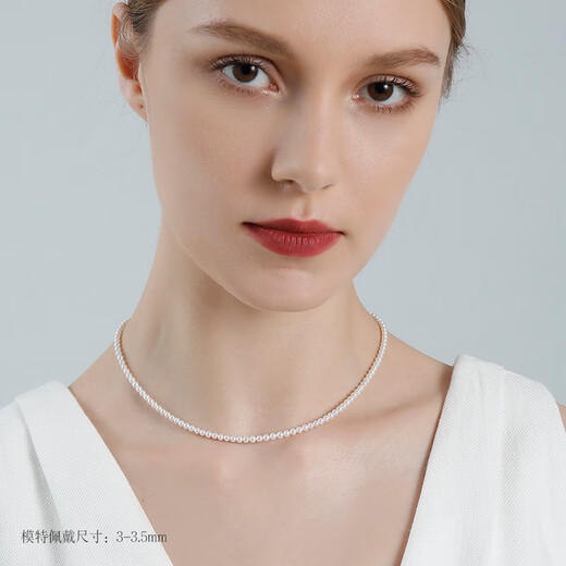 GiO Jewelry Freshwater Millet Beads Pearl Necklace Young Style Clavicle Chain for Girlfriend, Wife, Birthday Gift for Self-Wearing