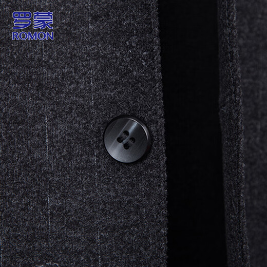 Romon (Romon) costume masculin d'automne professionnel formel usure de mariée veste de robe de mariée pour hommes mince costume noir et gris 4xl