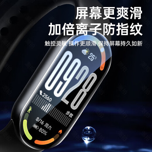 Kowo 2-piece package suitable for Xiaomi Mi Band 10 protective film 10/NFC version/ceramic version composite film curved surface full coverage high-definition film anti-scratch and anti-fingerprint bracelet film