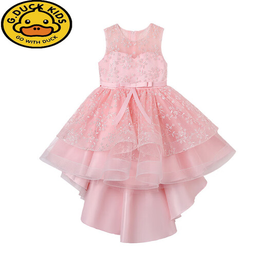 G.Duckkids Prinzessin Kleid Girls Geburtstagskleid Kinder High-End Host Flower Girl Hochzeit Little Girl Klavier spielen Performance Kleidung M683 Blau [Folge der Krone] 130 cm