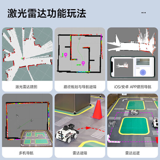 亚博智能（YahBoom）树莓派5机器人AI视觉小车ROS2激光雷达SLAM建图导航识别追踪MicroROS编程 含树莓派5-2GB