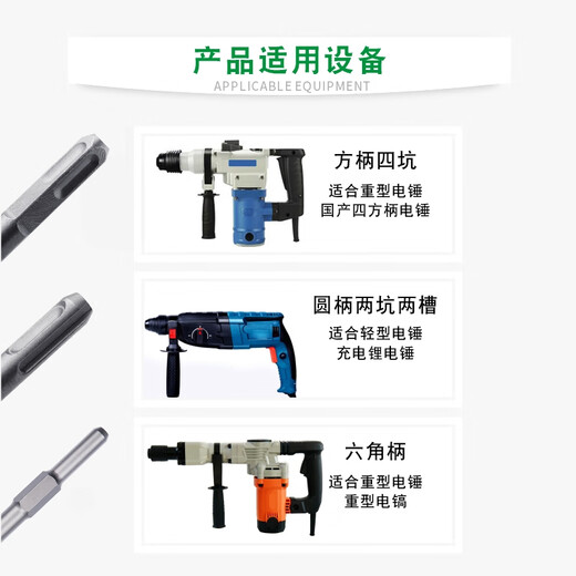 Fang Dawang alloy tip flat chisel shovel wall king square handle electric hammer drill bit concrete cement corner wiring slotting 12 square handle alloy flat chisel 14*150