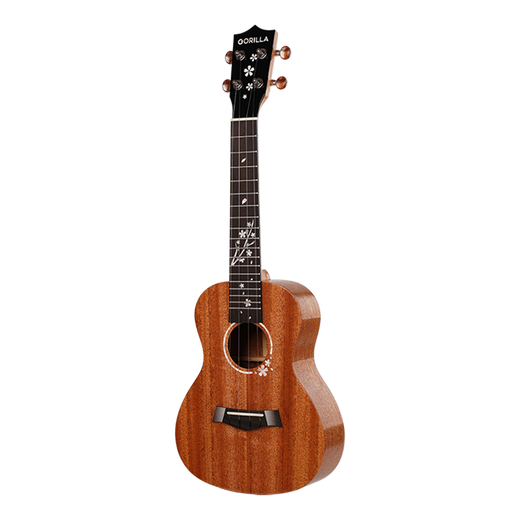 歌芮拉【新品】尤克里里女初学者2011R樱落高颜值单板小吉他ukulele23寸 桃花芯面背单板(曜石黑)电箱款+ 23英寸