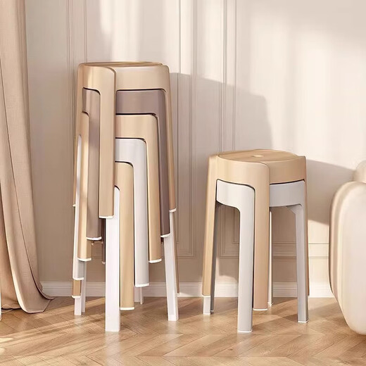 
Full-pin House Stool Household Plastic Stool Cooked Glue Stool Round Stool Thickened Stool Stool Standable Windmill Stool Dining Stool High Stool
