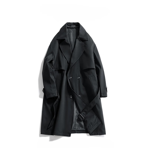 班尼路（Baleno） S&K系列中长款风衣外套男款春秋日系夹克高级感男士过膝大衣 咖色 L