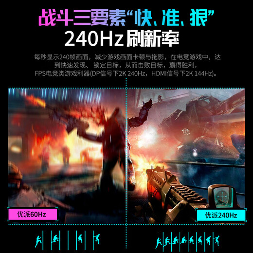 优派31.5英寸 2K240Hz 1000R曲率 DC调光滤蓝光 1ms快速响应电竞游戏显示器VX3216-2KC-PRO-3