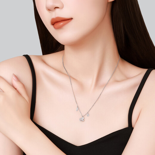 Trendy Acer Platinum PT950 Platinum Necklace Women's Set Chain Clavicle Chain Neck Ornament Birthday Gift Price Approximately 5.5g