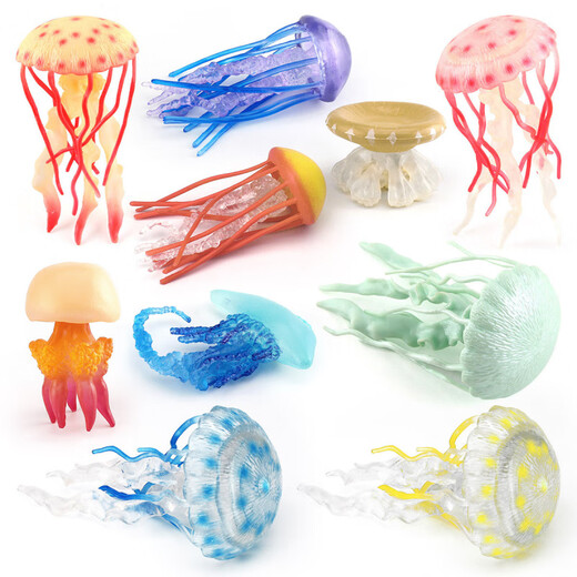 
Simulated jellyfish jellyfish model ornament for the sky jellyfish marine life children's cognitive soft glue aquarium decoration landscaping T15904 jellyfish 26g