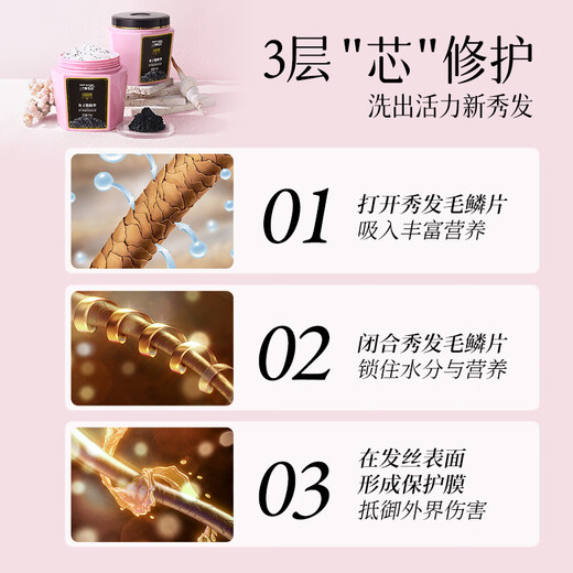 Tres mágico Caviar Caviar Mastón de cabello 500ml reparación sin vapor sin vapor dañado para la calidad de la calidad del cabello frizz permanente bobina 500ml*3 botellas Caviar Hair Mask
