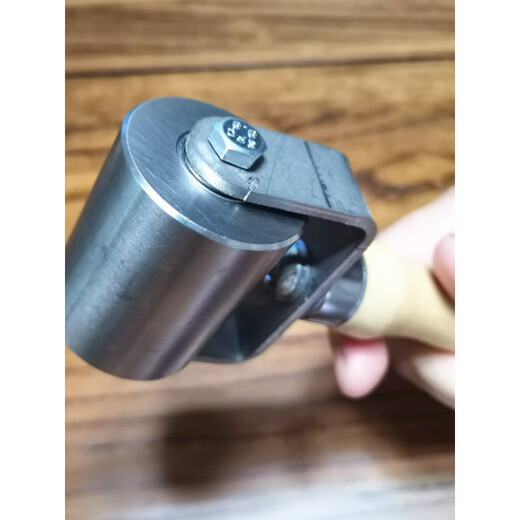 三栖虎不锈钢压轮双轴承实心压辊防水卷材皮革压边铁滚轮自粘贴纸排气泡 5cm不锈钢压轮(约695克金属柄D40