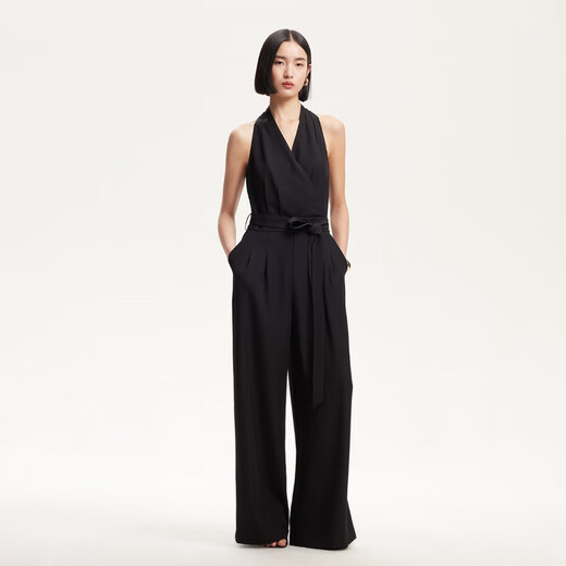 
VEROMODA jumpsuits for women 2025 spring new V-neck sleeveless waist-hugging lace-up jumpsuits 325144005