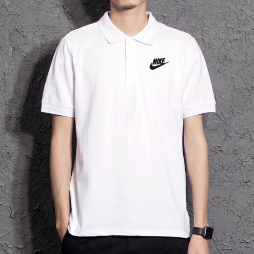 Nike (Nike) T-Shirt Herren 2025 Sommer New Sportswear schnell trocknend atmungsaktives Badminton Kurzärärmelte Tennis-Lappel-Polo-Hemd FN3895-100 m