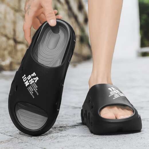 Ropa de verano para hombres para al aire libre 2025 zapatillas de suela gruesa Interior Interior sin deslizamiento sin deslizamiento y zapatillas de piel calamar