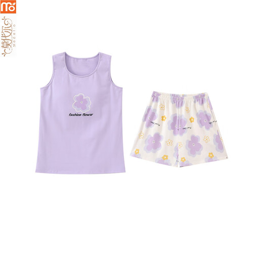 Pyjamas modal pour les femmes à l'été 2025 Nouveau gilet Sans manches avec un poitrine de coton intégré de coton grande taille pour l'usure à l'extérieur de FY9859 L