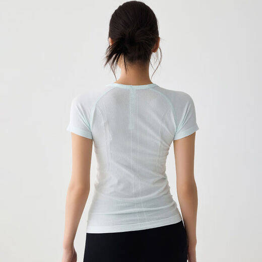 Umeko Sports Top Women's 2025 New Quick-Drying Pilates Training Wear Yoga T-Shirt Running Gym Suit Dark Hemp Gray S S