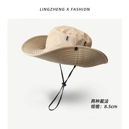 西部大檐遮阳帽卷边骑士帽时尚毛毡礼帽民族风藏族 牛仔帽-深灰色