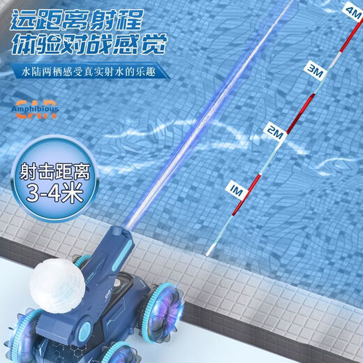 
Bonath remote control amphibious canal tank model boy electric toy remote control boat toy boy children's day gift single control [handle remote control] sky blue * amphibious and land two high capacity rechargeable battery for car *1 [play for 50 minutes
