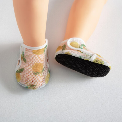 [Baby Reisen] Sommer Mesh Baby Sandalen dünne weiche Sohle Schuhe Kleinkind Baby Fußschutzschuhe Neugeborene Frontschuhe rosa Erdbeer 1 Paar 14 innere Länge cm l Größe 16-24 Monate