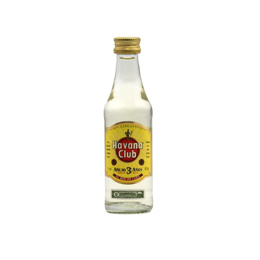 哈瓦纳俱乐部正品行货 朗姆酒 古巴原装原瓶进口陈酿洋酒烈酒基酒 节日送礼 白朗姆3年 50mL 1瓶