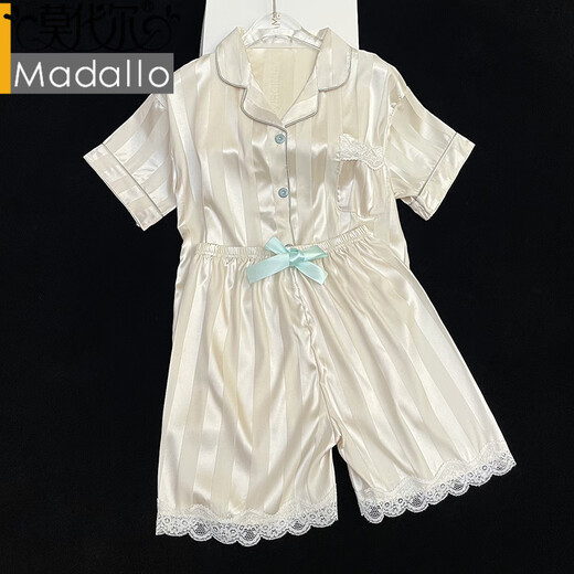 Pajama de seda de hielo modal para mujeres en verano Nuevos pantalones cortos rosas gentiles dulces dulces shorts Internet Celebrity Relling Relling Lw9214# M [sugerido 80-100Jin [Jin equivale a 0.5 kg]]