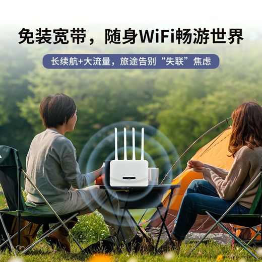 Xiangrui Cat Portable WIFI6 Wireless Router, RV, Home Camping, Rental, Powered, No Card Needed, No Broadband Equipment + 30 Days Traffic Package