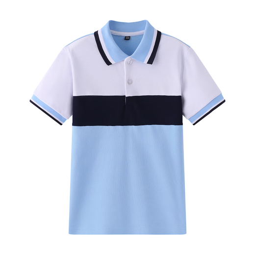 慕新百夏季校服小学生短袖套装儿童园服T恤班服初中学生蓝色六一表演服 蓝色套装【短袖+裤子】15882 165码