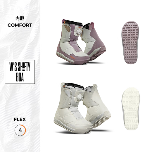 THIRTYTWO2526 New 32 Women's Snowboard Shoes Lightweight BOA Ski Boots SHIFTY Single BOA White 40