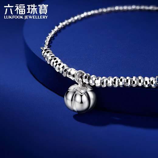 Lukfook Jewelry Platinum 950 Persimmon Ruyi Abacus Beads Platinum Bracelet for Gift Price F63P0038DS 5.34g (including labor cost 566 yuan)