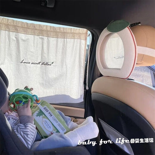 Ins Koreanauto Baby Babysicherheit Sitz Apfel Form Rückspiegel Reflektor Anti-Fall-Acrylspiegel Kaninchen