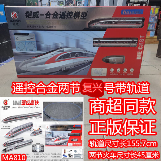 瑞银儿童铠威合金和谐高速列车充电遥控高铁玩具火车动车复兴号模型 电动复兴号2节火车
