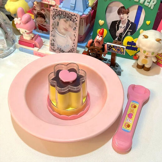 Pudding -Fütterungspflichten gleicher Stil Milu Pudding Jelly Strawberry Pudding Set Set Food Feeding Toys Kinderhaus [Fütterung] Gerät/Pudding -Set