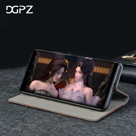 DGPZOPPO Reno14Pro手机壳新款真皮镜头全包防摔Reno14磁吸保护套翻盖皮套高档商务牛皮手机套男款女款 OPPOReno14  深棕色