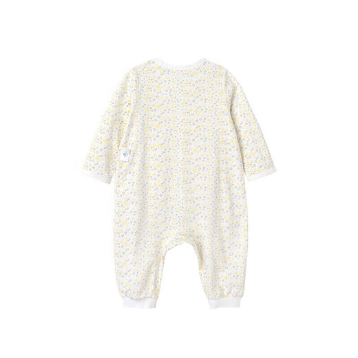 YEEHOO baby clothes newborn jumpsuit baby infant home crawling suit jumpsuit light yellow 80CM