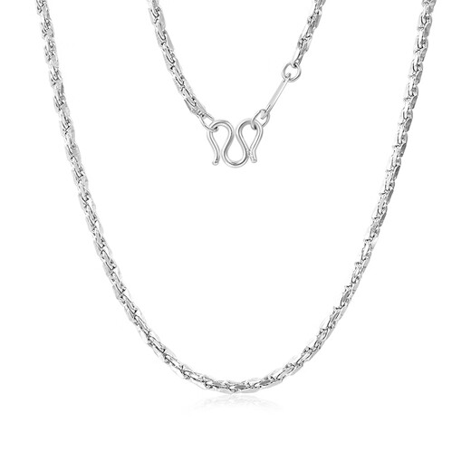 Chinese jewelry platinum necklace for men and women pt950 platinum hemp rope chain clavicle chain gift hemp rope necklace about 17g