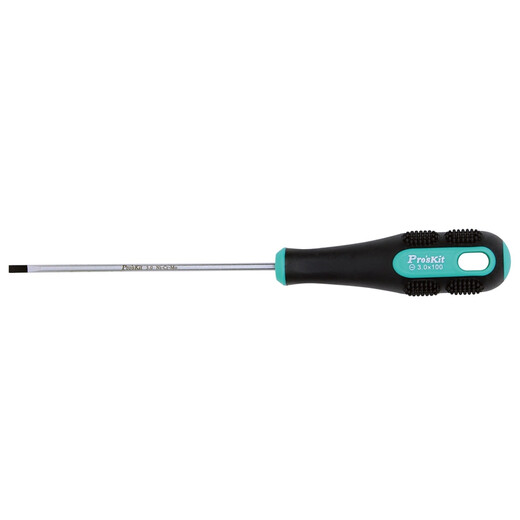 Baogong (Pro sKit) 9SD-205A green and black two-color screwdriver slotted screwdriver -3.0 3.0x100mm