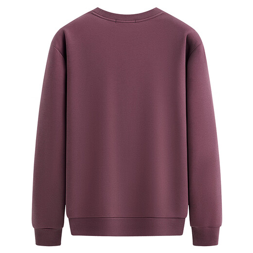 Dances with Wolves Antistatic & Thermal Storage Exquisite Embroidery Fake Two-Piece Comfortable Antibacterial Round Neck Sweatshirt Men 401 Dark Red L