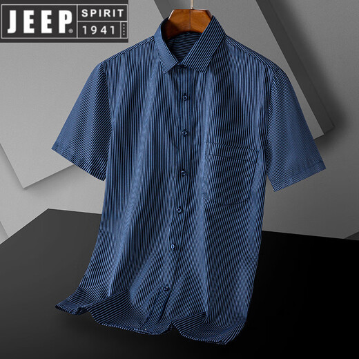 Jeep Spirit Daddy Sommer Kurzarm Shirt Top 2025 Neues lässiges loser Herrenhemd Daddy Kurzärmler Kleidung DX6623 38 (Gewicht von -120 Jin [Jin ist gleich 0,5 kg])