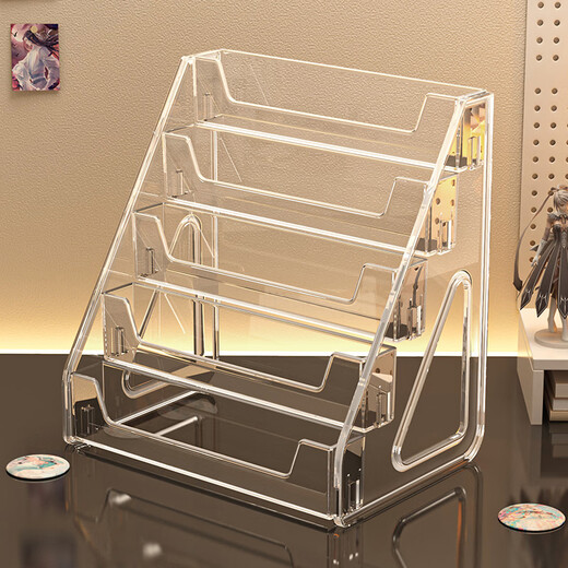 Fanshengyu Barchi desktop storage box acrylic 5-layer millet ladder display stand brand peripheral badge card storage rack Barchi storage box 5-layer