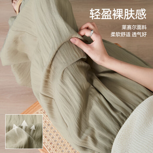 Yiyang Yiyang Feel Feeling Linen Falda Pantalones para mujeres 2025 Summer NUEVO CINTA DE LA CABAJA High Slimming nueve puntos Fluyendo pantalones de patas anchas M Black M