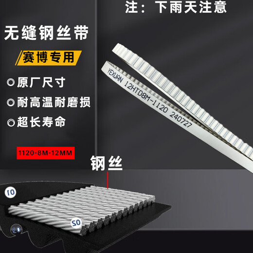 OUOETY锋蜂鸟赛博皮带专用1120-8M代驾车折叠电动车专用皮带加强同步带 改装1048-8M