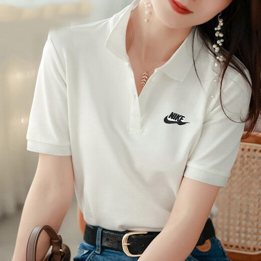 耐克（NIKE）POLO衫女短袖纯棉透气运动服商务翻领休闲上衣半袖T恤CJ4457 FN3895-675/男码女穿  S /100-120斤/165