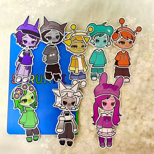 Magische Bohnen Live Rhythmus -Box Aufkleber ruhiges Buch Girl DIY Fun Dress Up Handmaterial Puzzle Spielzeug Handnoten Unzipe Rhythmus Ein stilfreies geschnittenes ruhiges Buch + 8 Gesichtswechselaufkleber Aufkleber